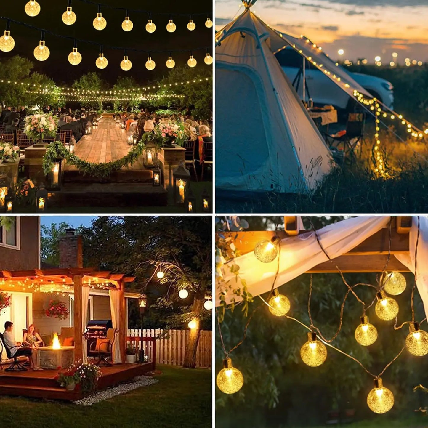 20ft GlowSphere Solar String Lights