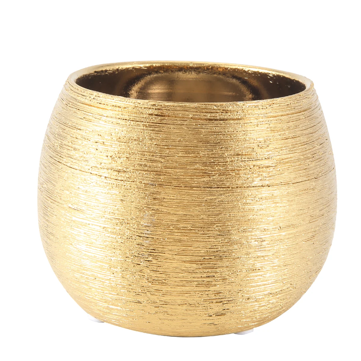 Unique Gold-Plated Flower Pot