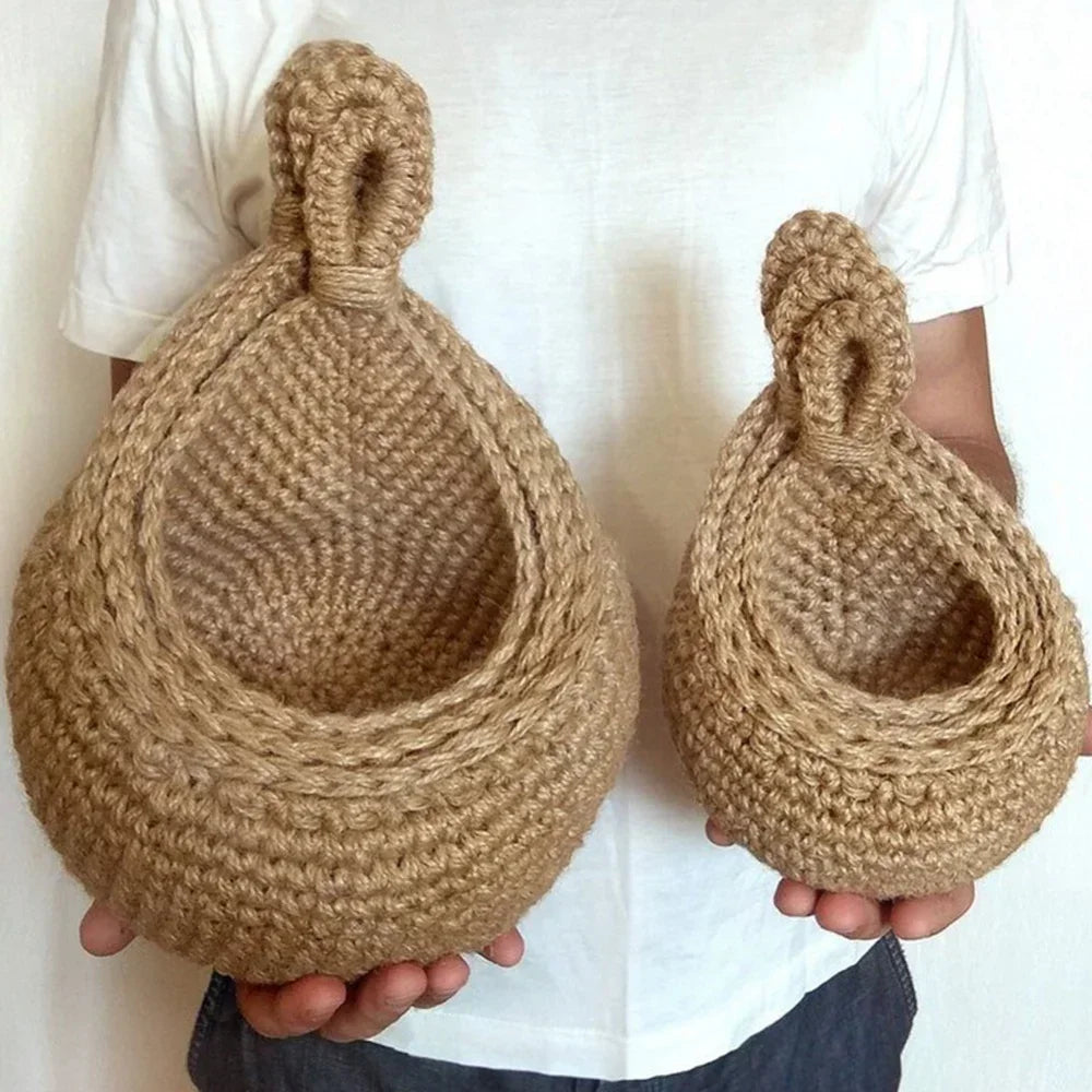 Handwoven Hanging Wall Storage Basket