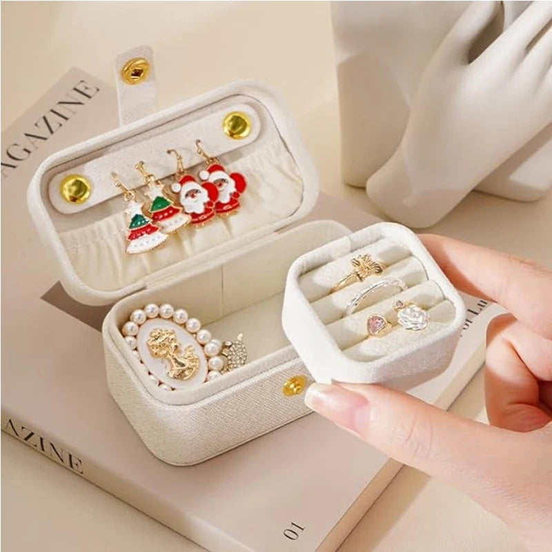 Portable Mini Jewelry Box Small Travel Storage Case for Rings