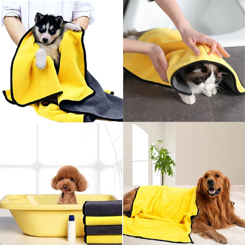 Quick-Drying Pet Bath Towel Set