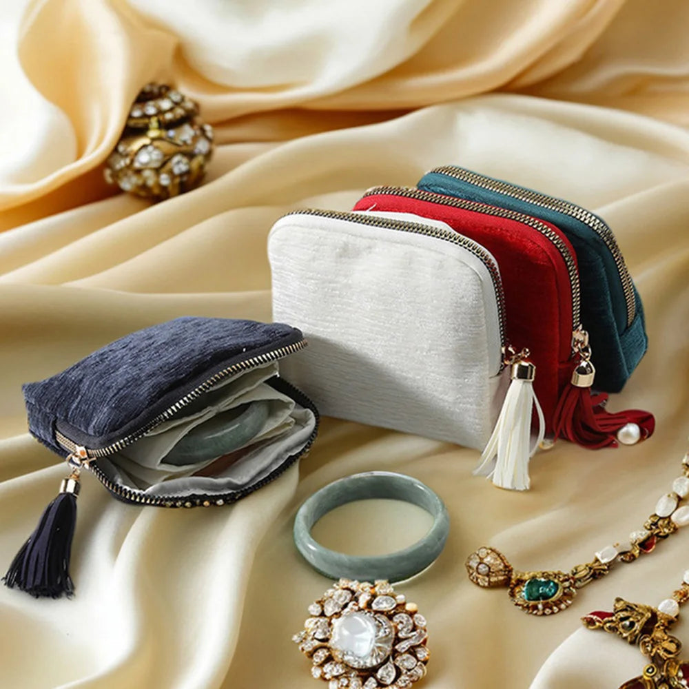 5-Layer Jewelry Storage Bag, Velvet Jewelry Pouch Bags for Watch
