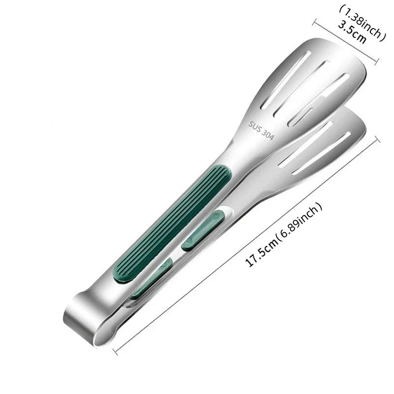 Stainless Steel Non-Slip Food Tongs