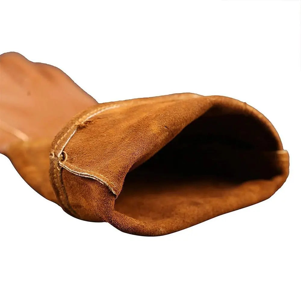 Leather Long Tube Gardening Gloves
