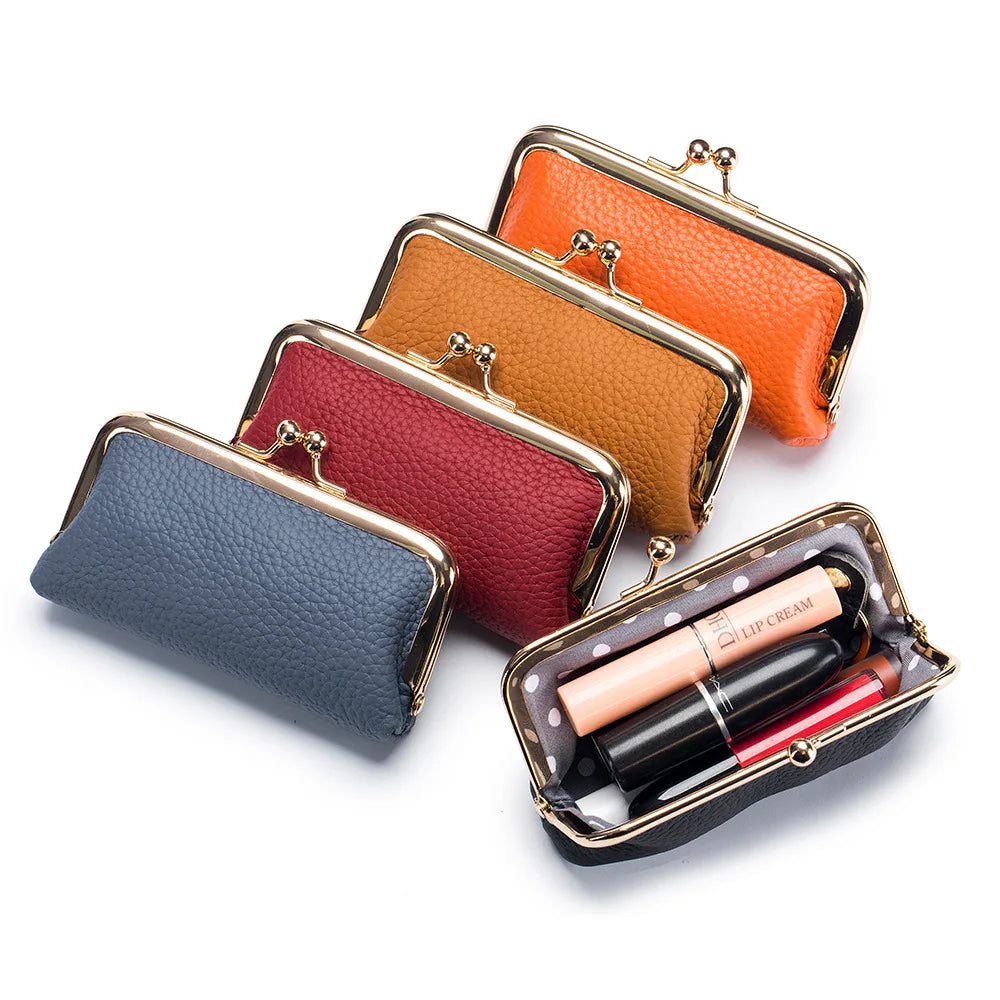 Retro Mini Lock Clip Coin Purse Various Colors