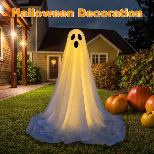 LED Standing Ghost with String Lights