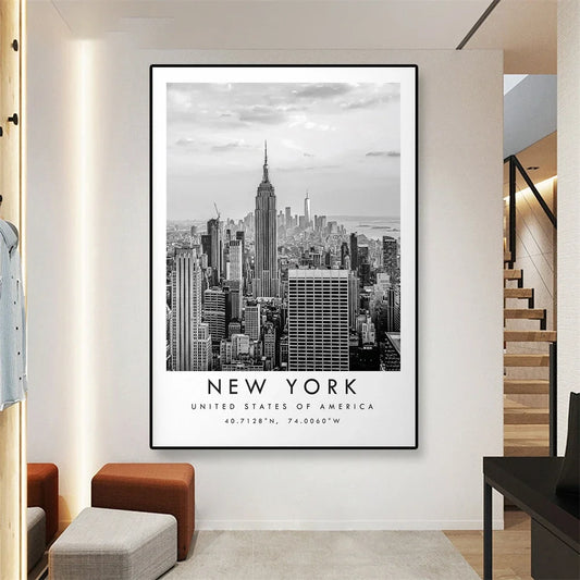 City Landmarks Wall Art New York
