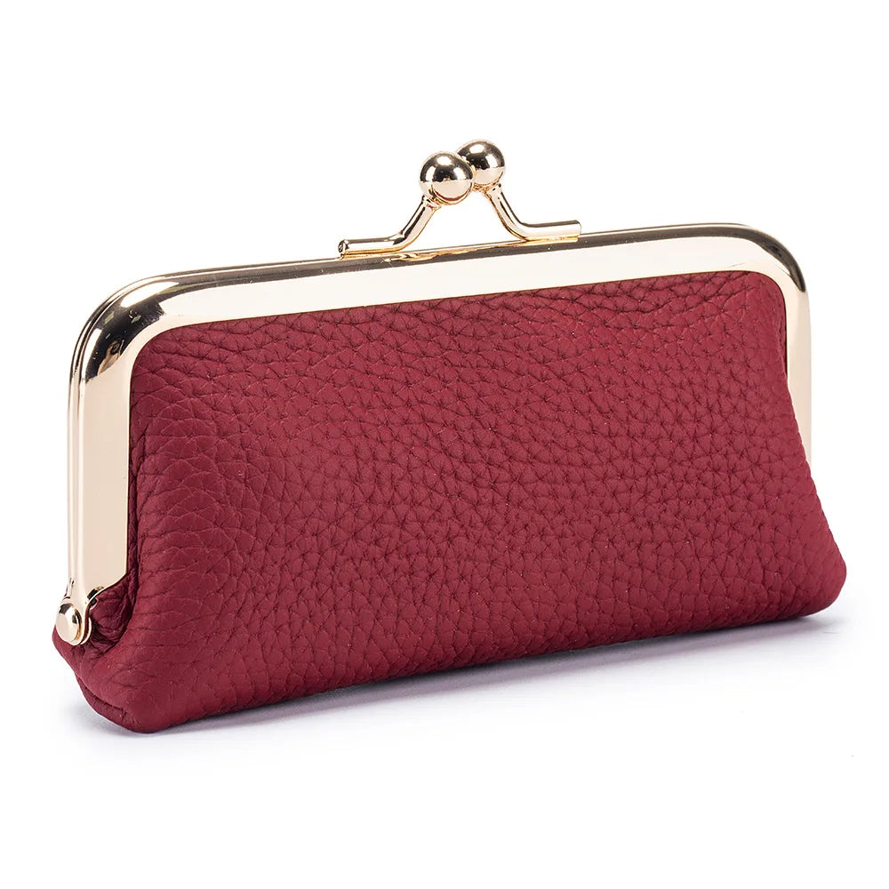 Retro Mini Lock Clip Coin Purse Red