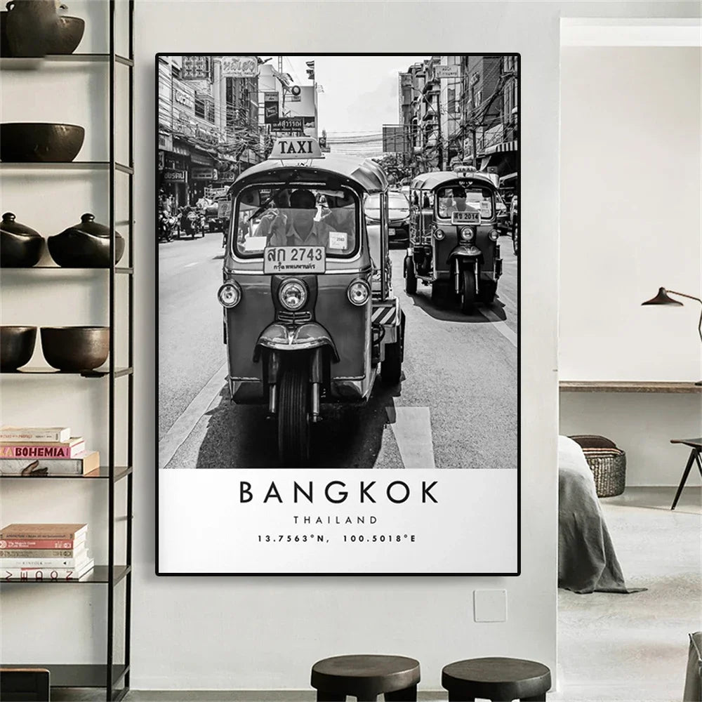 City Landmarks Wall Art Bangkok
