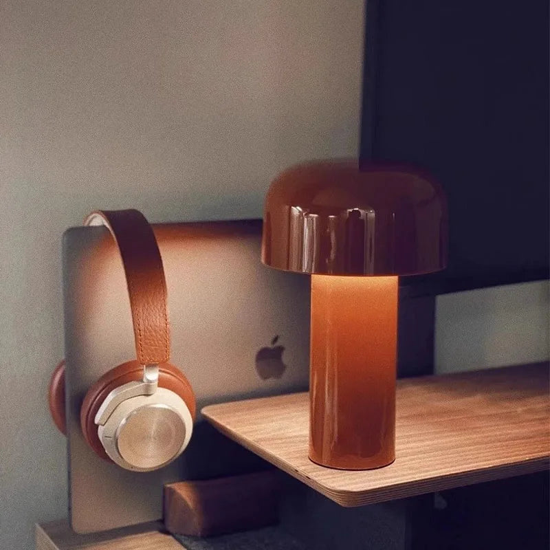 Modern Iron Art Mushroom LED Desk Lamp