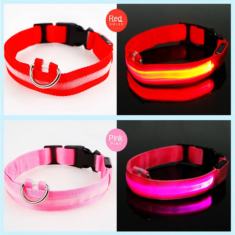 LED Rechargeable Adjustable Dog Collar