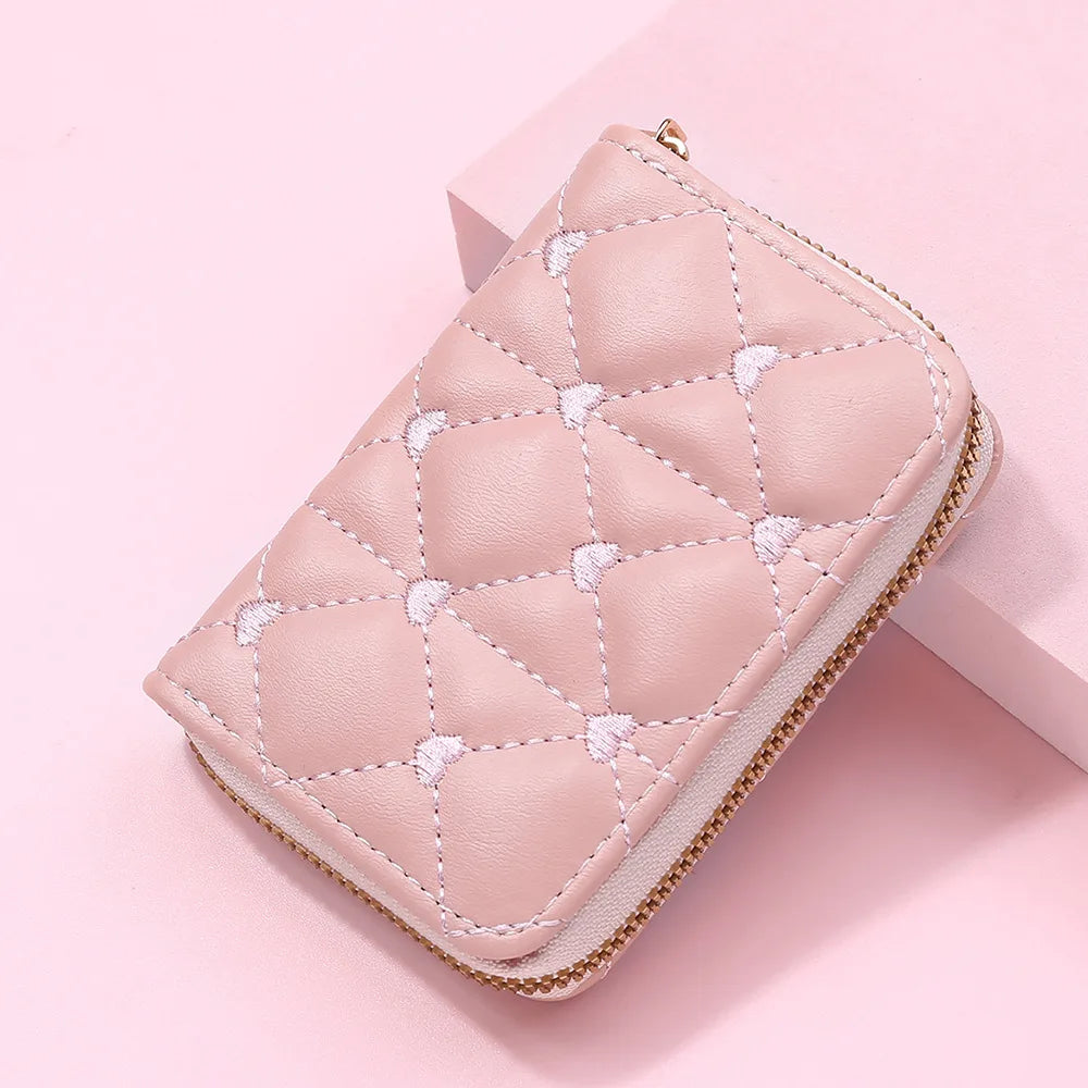 Chic Pink Leather Women's Wallet