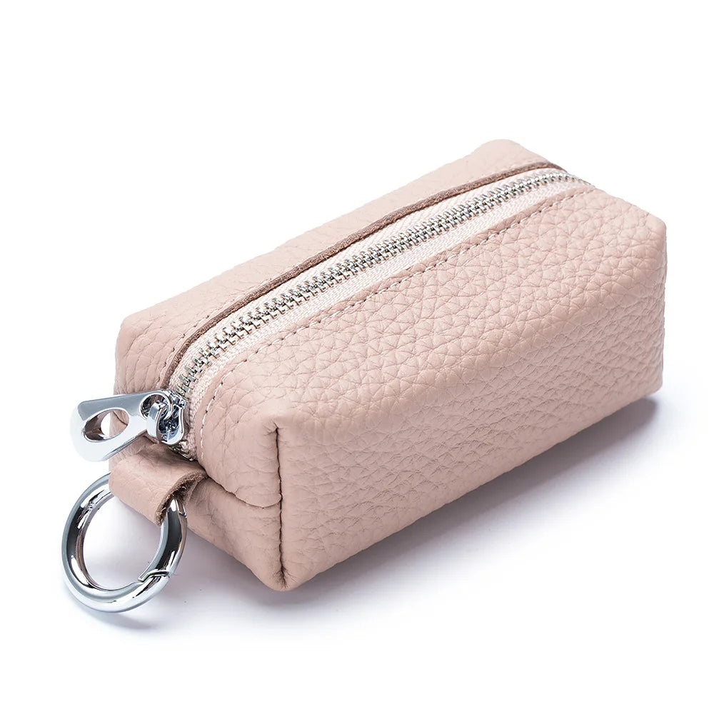 Compact Chic Leather Wallet Pink