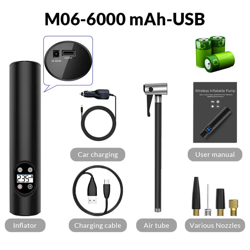 12V Portable Tyre Inflator Pump