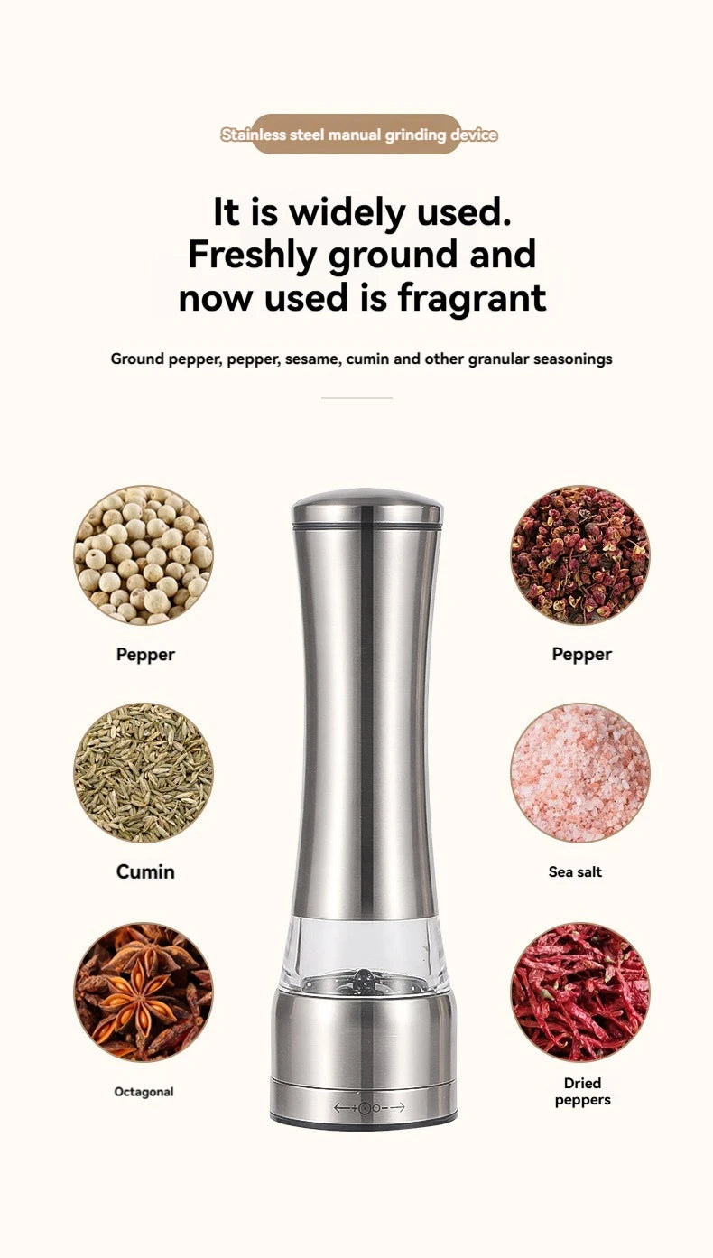 Stainless Steel Salt & Pepper Grinder!