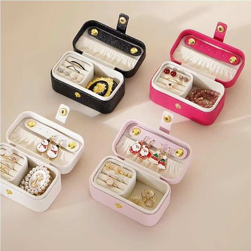 Portable Mini Jewelry Box Small Travel Storage Case for Rings