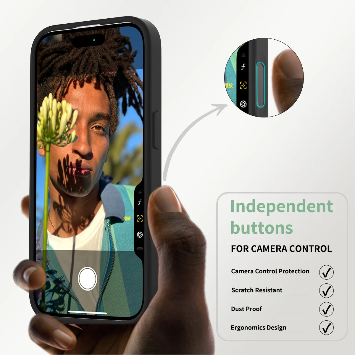 Magnetic Case with Camera Control Capture Button For iPhone 16
