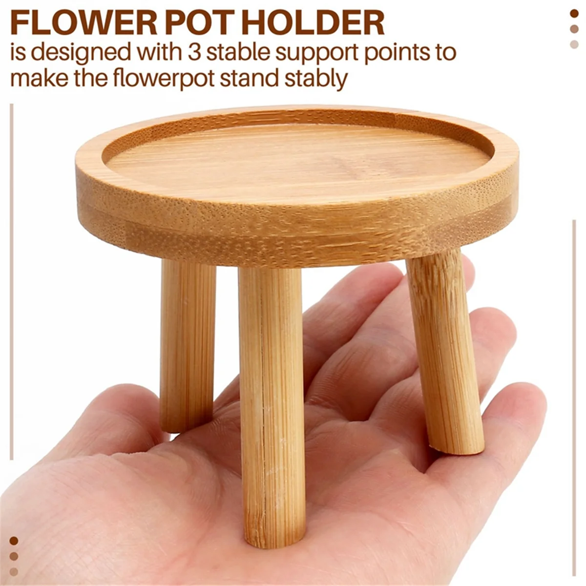 Wooden Plant and Flower Stand Stool