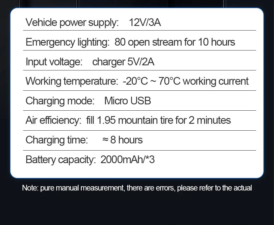 12V Portable Tyre Inflator Pump
