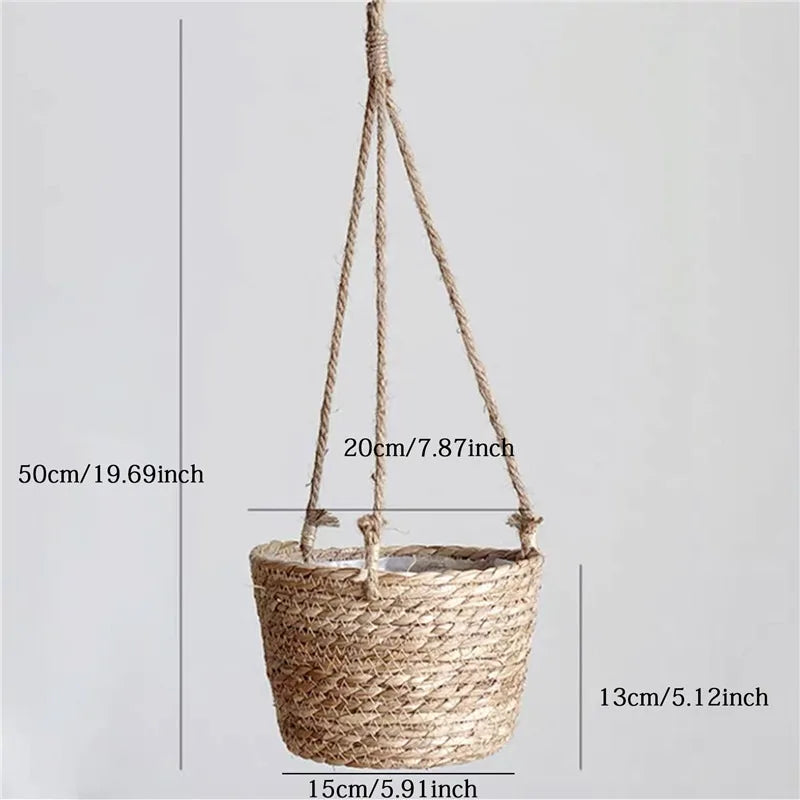 Macrame Hanging Planter Storage Basket