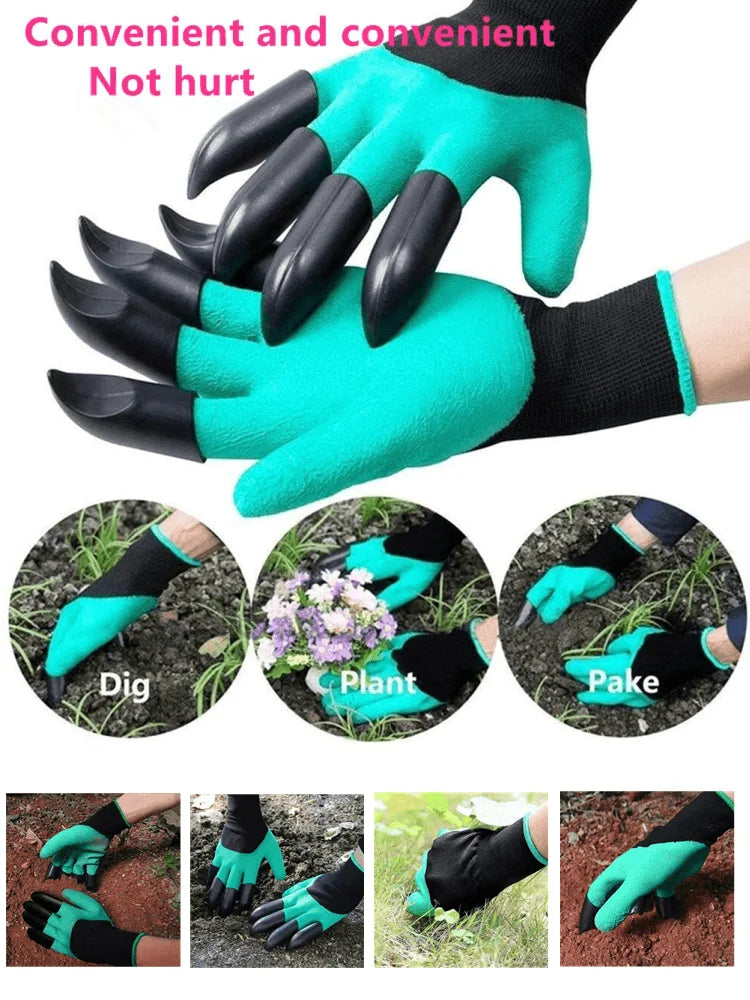 Digging Gloves with Built-in Claws
