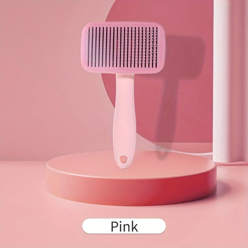 Cat Dog Professional Grooming Brush Pink
