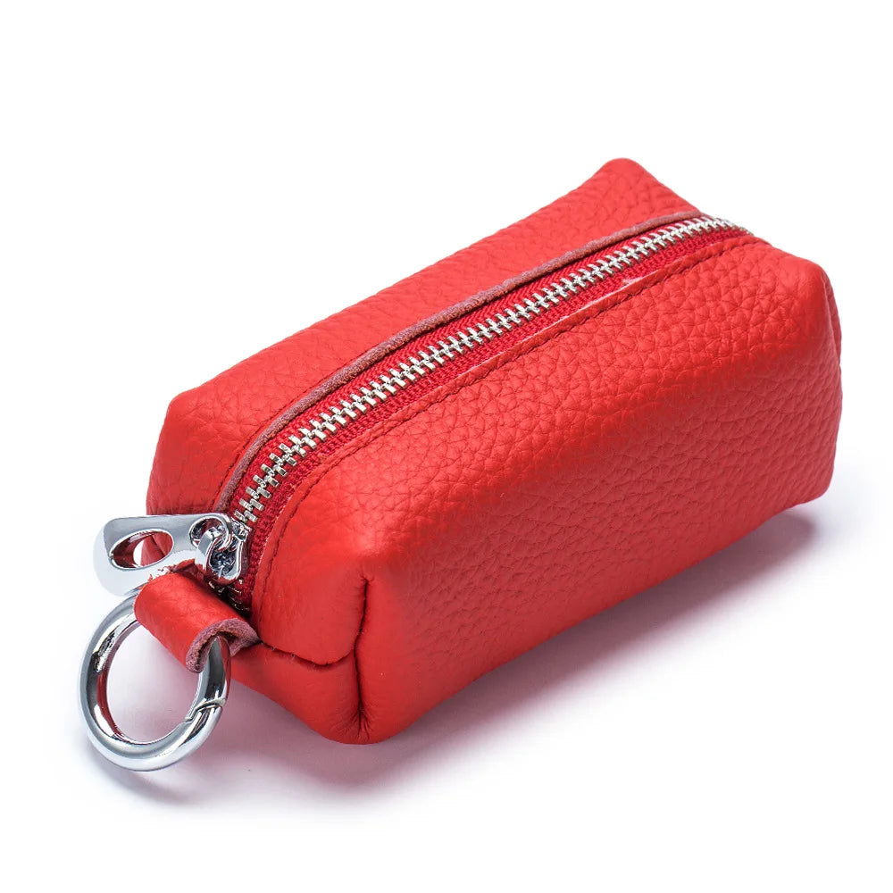 Compact Chic Leather Wallet Orange