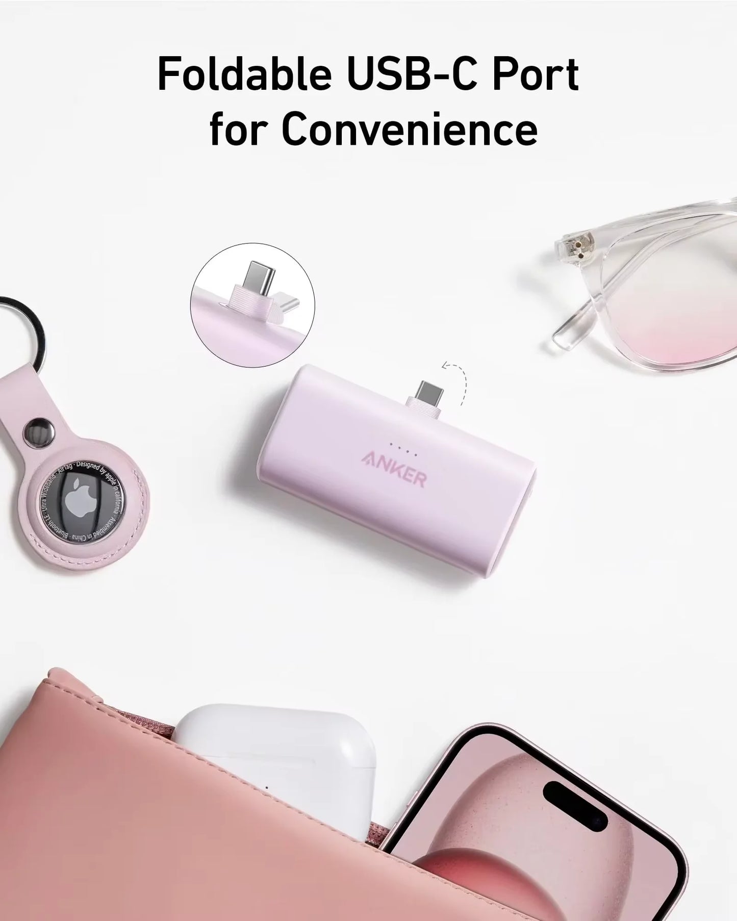 Foldable USB-C Port Anker Nano Power Bank