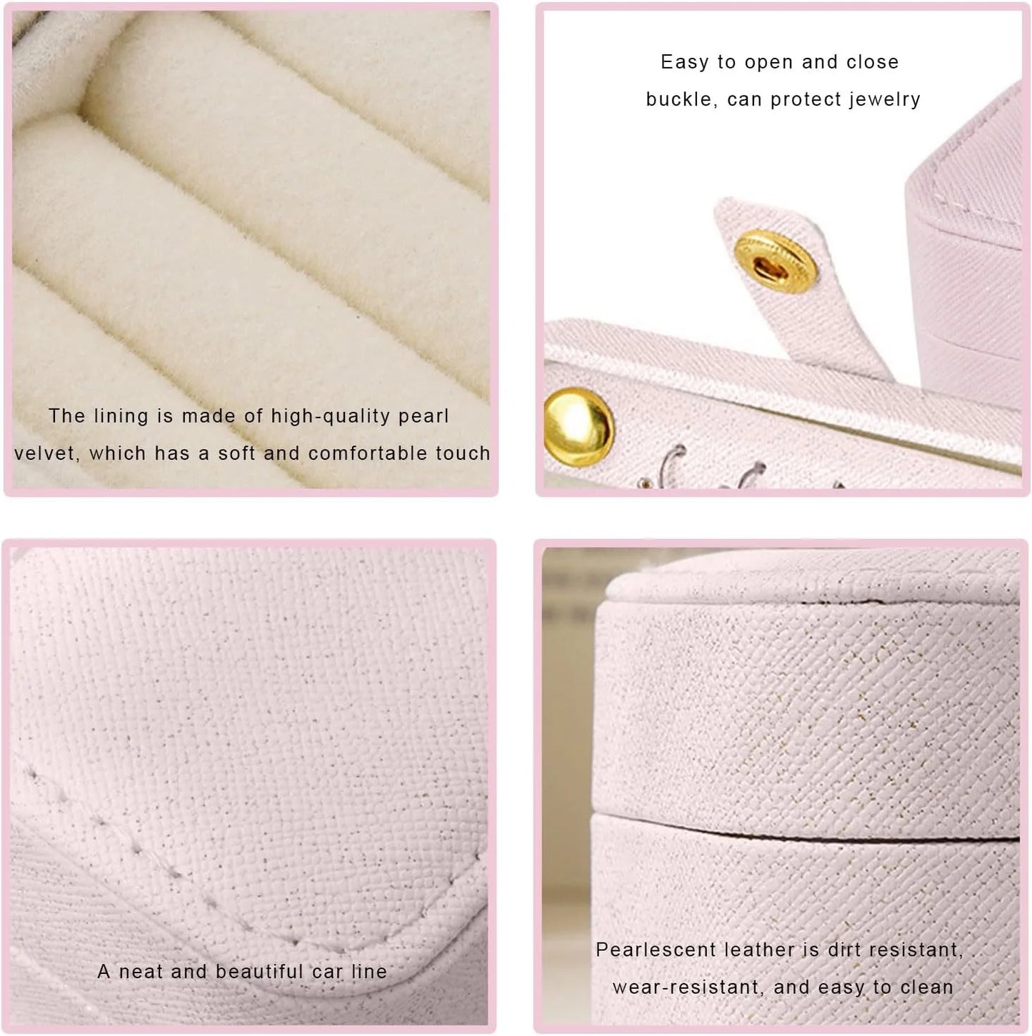 Portable Mini Jewelry Box Small Travel Storage Case for Rings