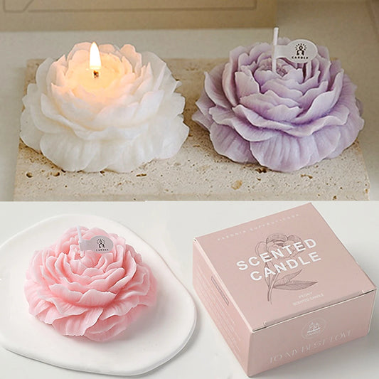 3D Peony Aromatic Candle Creative Flower Shape Aromatherapy Wedding