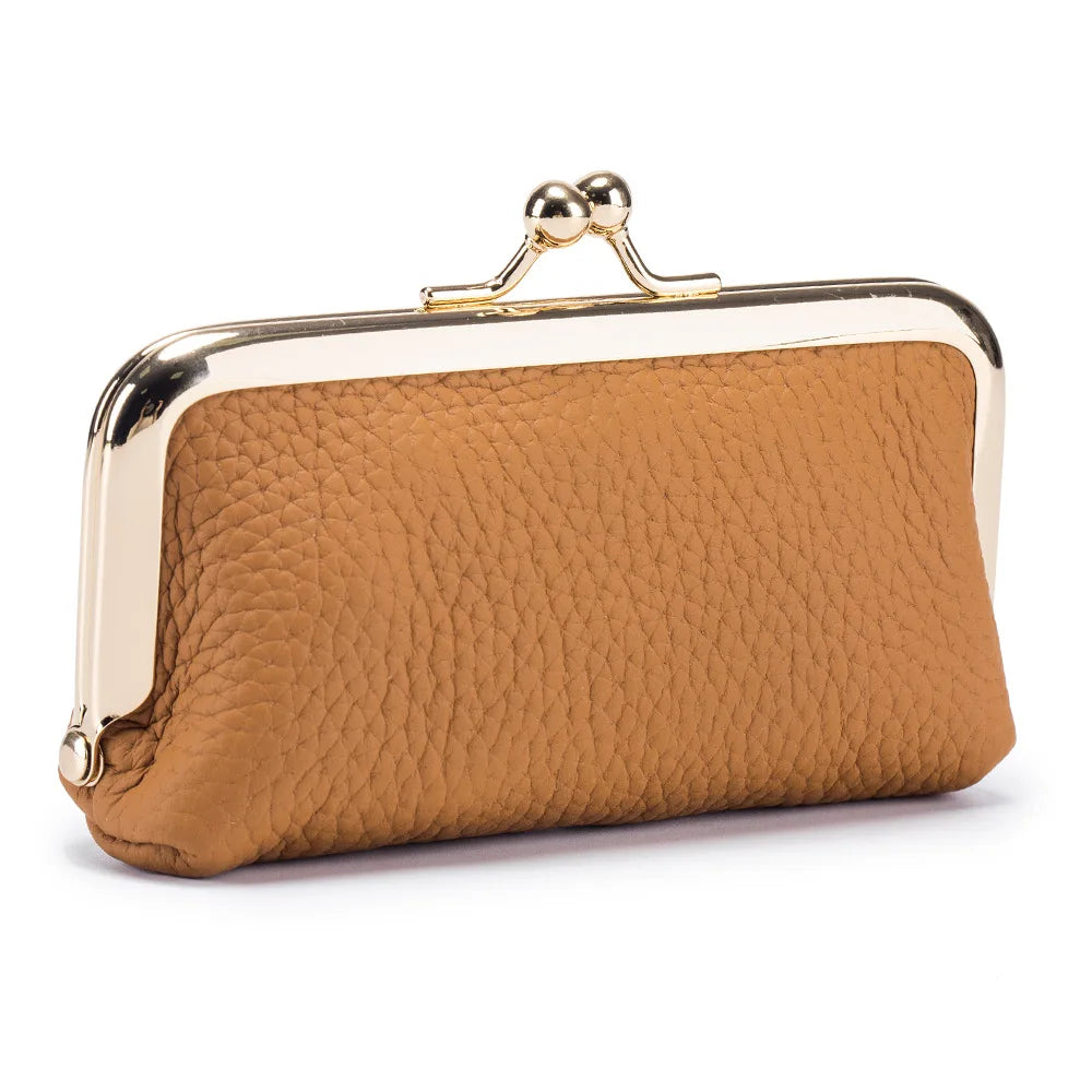 Retro Mini Lock Clip Coin Purse Yellow