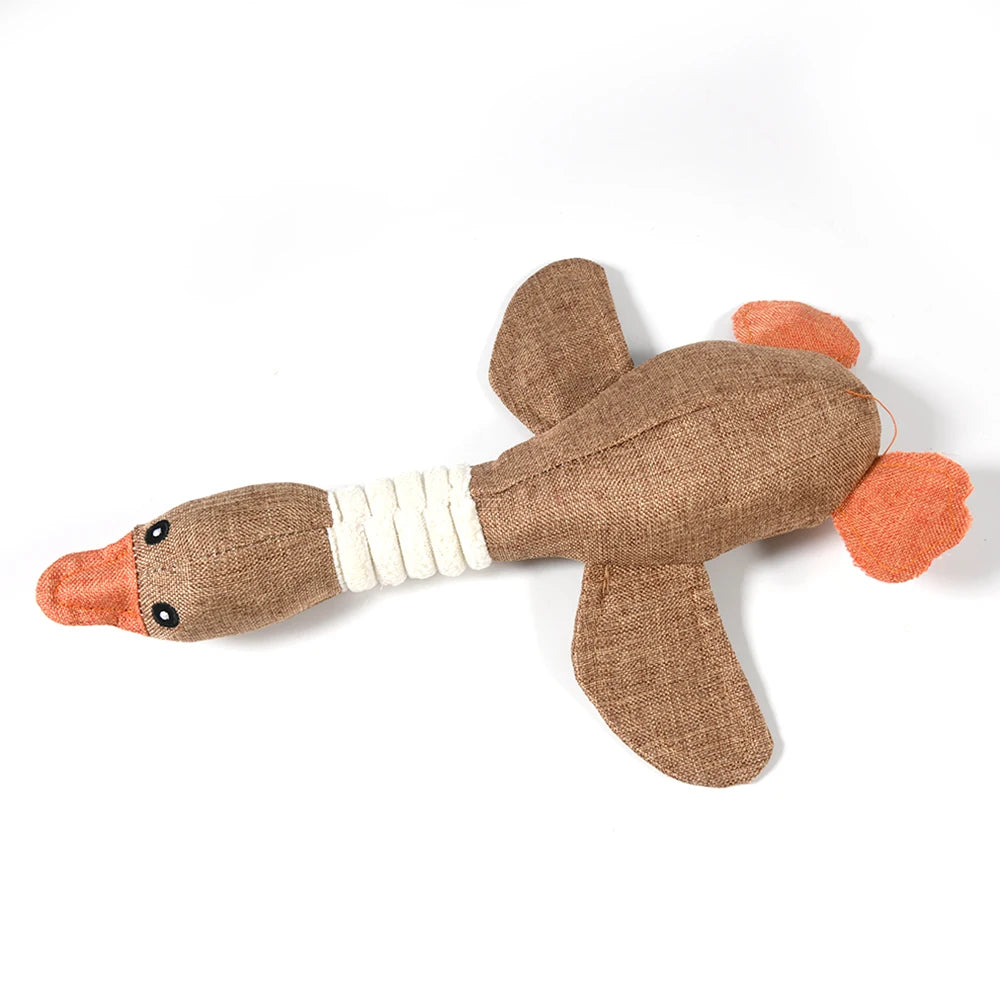 Wild Goose Sound Dog Chew Toy Brown