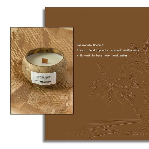 Coconut Shell Aromatherapy Candle Essential Oil Fragrance Premium