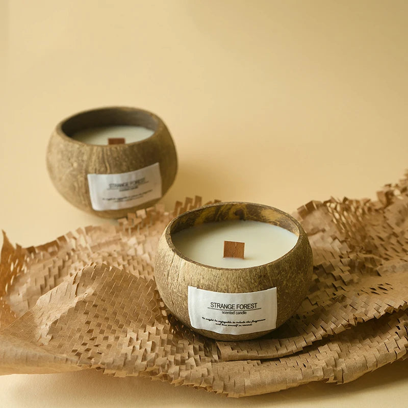Coconut Shell Aromatherapy Candle Essential Oil Fragrance Premium