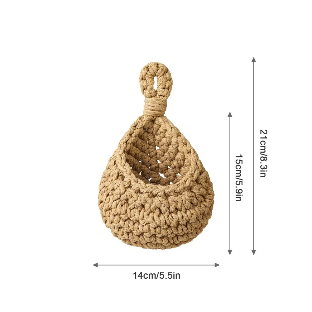 Handwoven Hanging Wall Storage Basket
