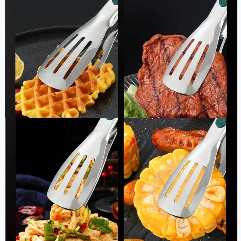 Stainless Steel Non-Slip Food Tongs