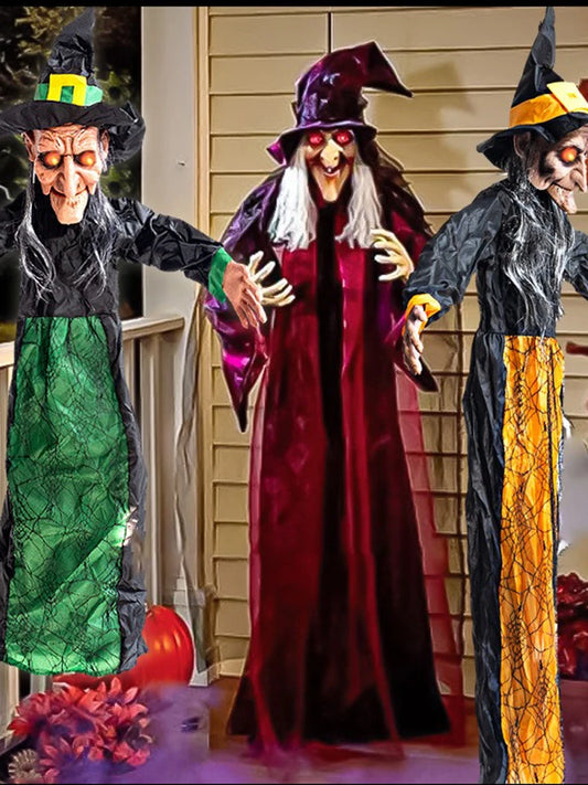 Scary Hanging Witch with Lights & Sound