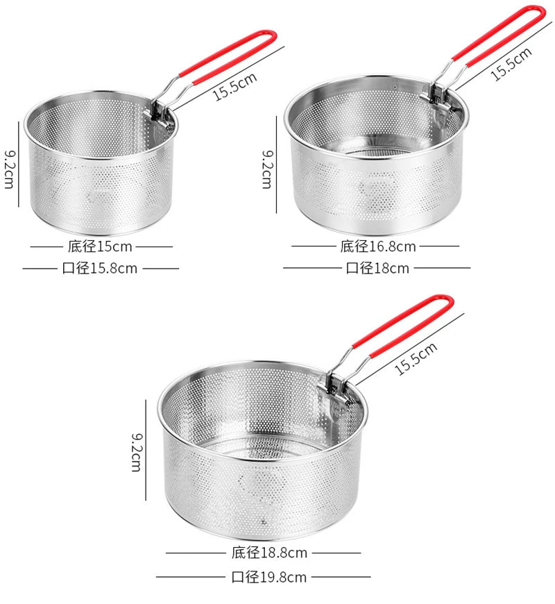 Stainless Steel Colander Deep Fry Basket