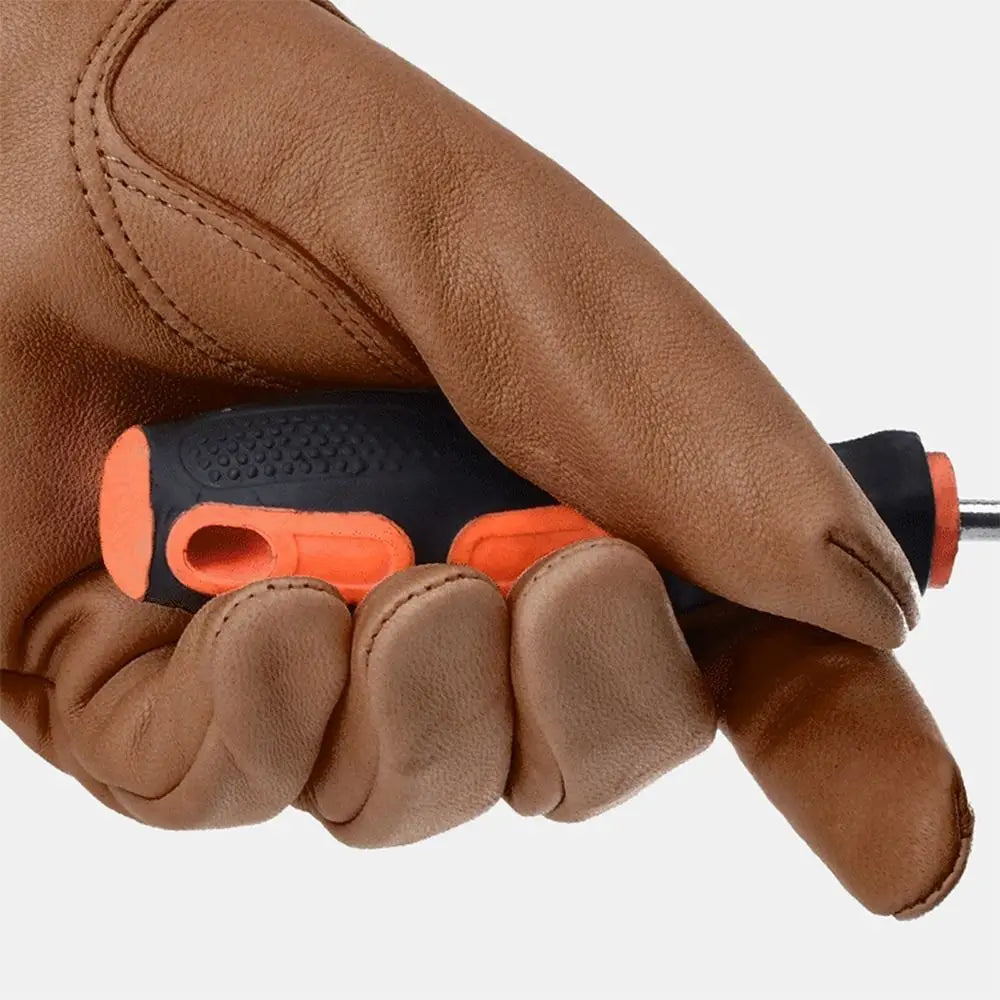 Leather Long Tube Gardening Gloves