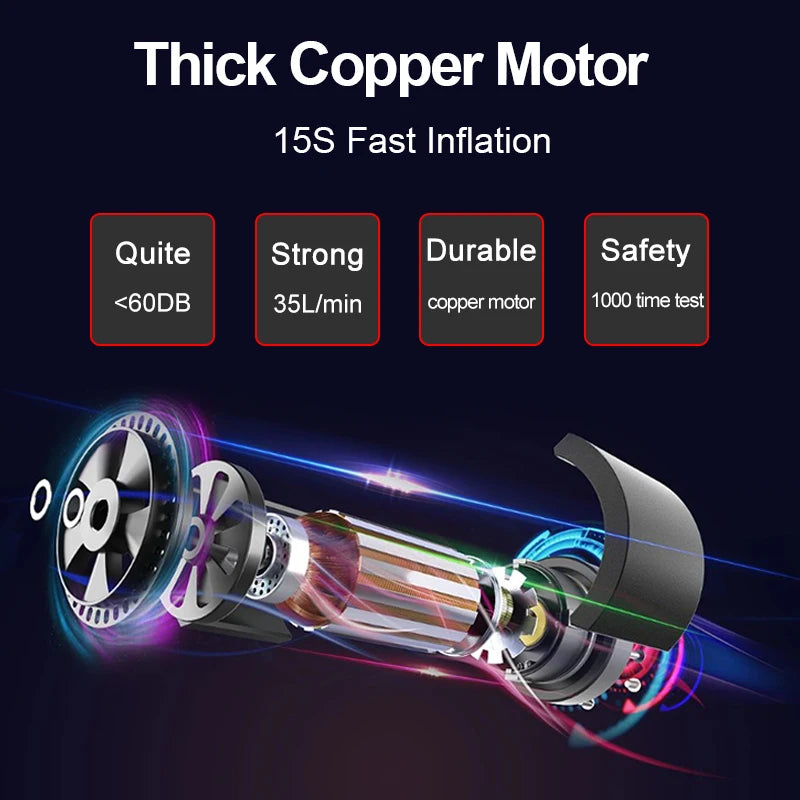 12V Portable Tyre Inflator Pump