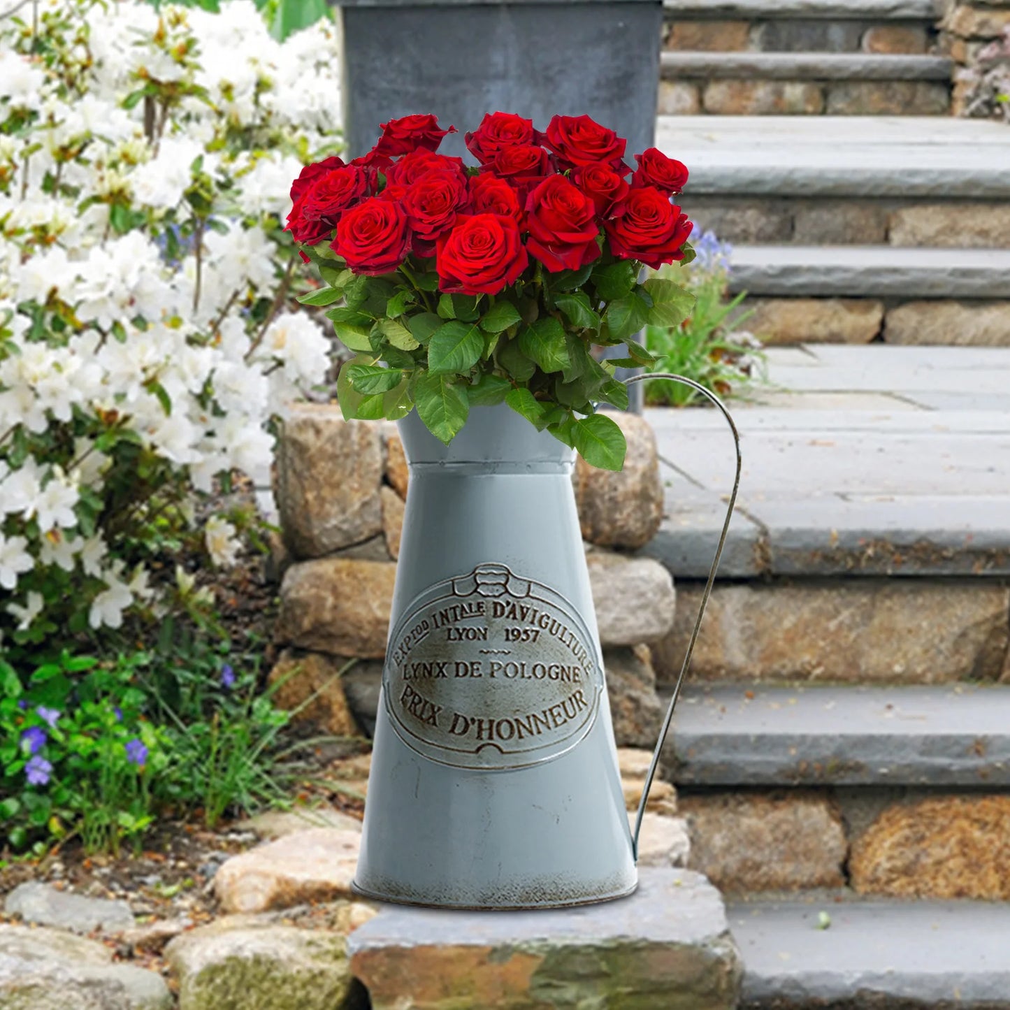 Retro Antique Metal Jug Vase