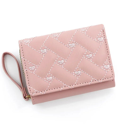 Chic Pink Leather Women's Wallet