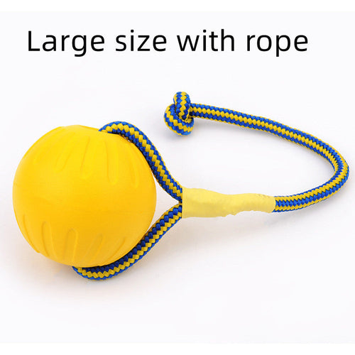 EVA Floating Pet Bite Resistant Ball With Rope - Pet Training Ball