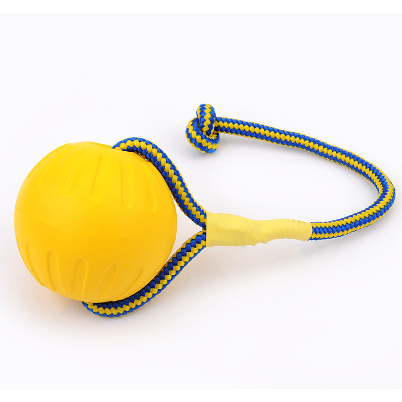 EVA Floating Pet Bite Resistant Ball With Rope - Pet Training Ball